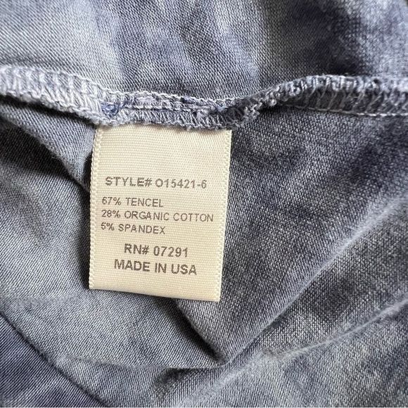 Johnny Was Calme Womens Navy Blue Tie Dye O15421-6 Parker Layering Tee Shirt S - Picture 10 of 10